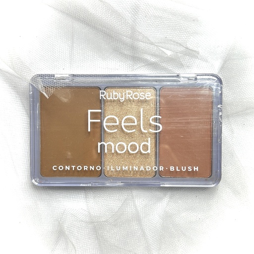 Paleta Feels Mood contorno,iluminador y blush 